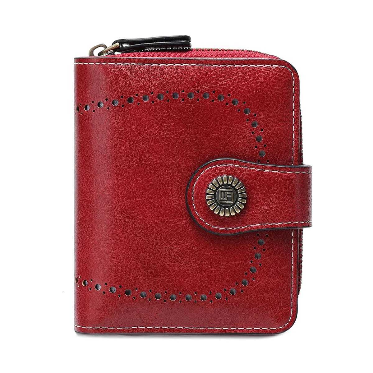 Retro Hollow-Out Short Purse for Women Multi-Card Zipper Wallet Europe and America Fashion NewT251119