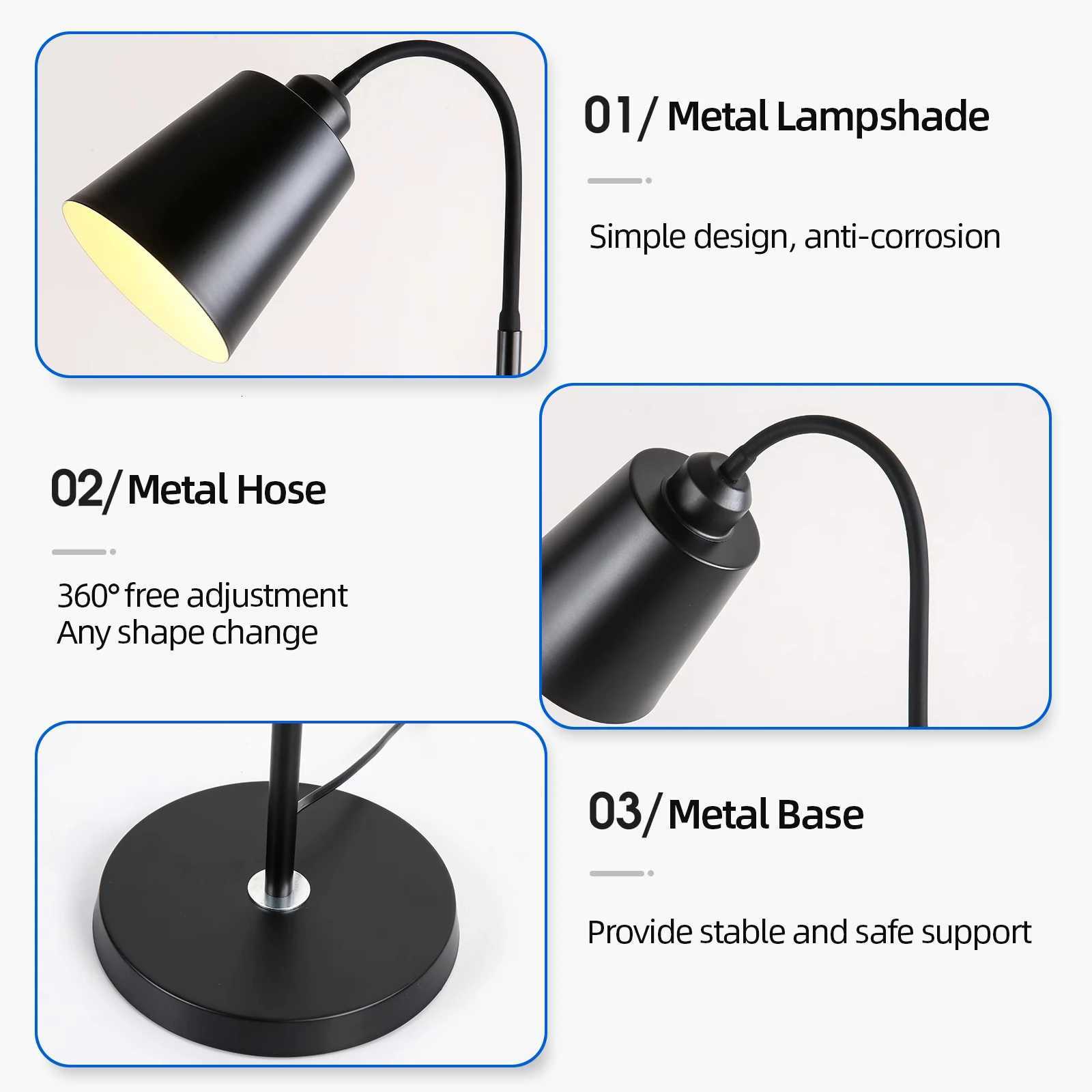 Floor Lamp Simple Floor Lamp Floor Light Wrought Iron LED Standing Lamp Adjustable Lamp Head Standing Reading Light for Living M251119