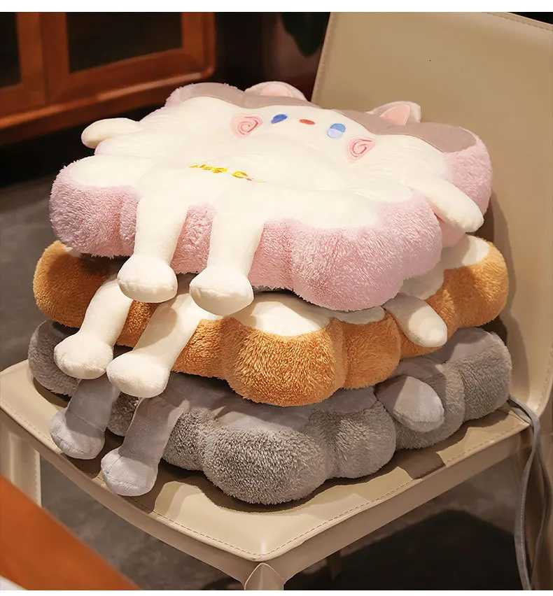 Cushion Increase Thickening Tatami Seat Cushion Soft Plush Cushion Office Home Nap Cartoon Car Back CushionM251119
