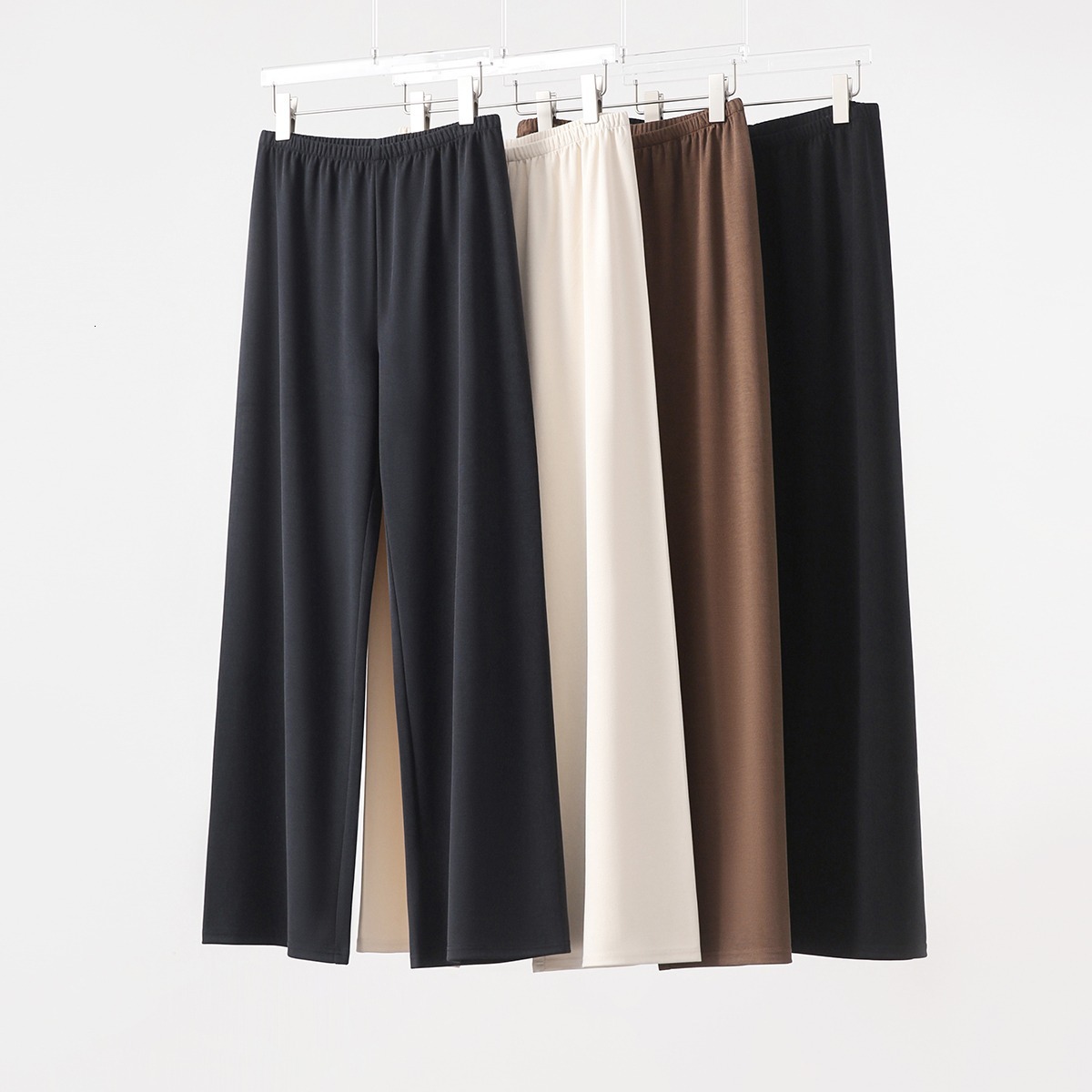 Spring/Summer New Smooth Breathable Skin-Friendly Wide-Leg Straight Slimming Casual Pants