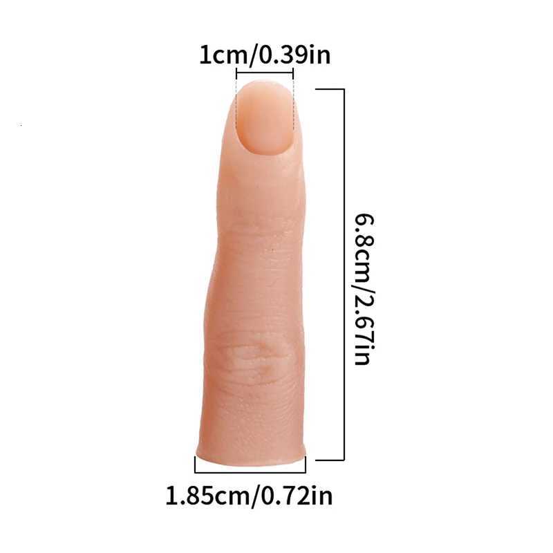 Soft Silicone Fake Finger for Nail Practice With Joints Bendable False Fingernails Hand Nails Tip Manicure Training AccesoriesT251118T251119