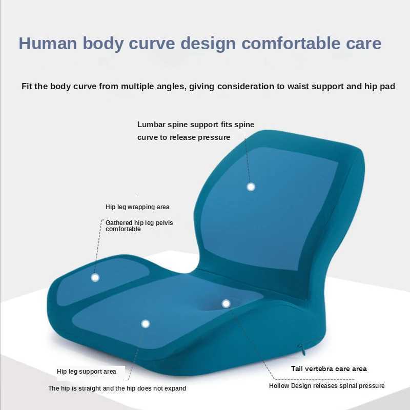 Memory Foam Seat Cushion Orthopedic Coccyx Office Chair Cushion Support Waist Back Car Seat Hip Pad Student PadM251119