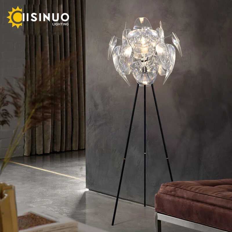 Luxury Italian-Designed Floor Lamp with Remote Controlled Dimmable Lighting Bedside Hotel Ambient Lamp for Hotel Living Room Dc M251119