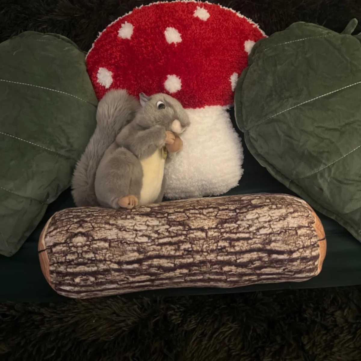 Decorative Round Throw Comfortable Cute Wood Log Cushion for HomeCouch Sofa Bedroom Living Room DecorM251119