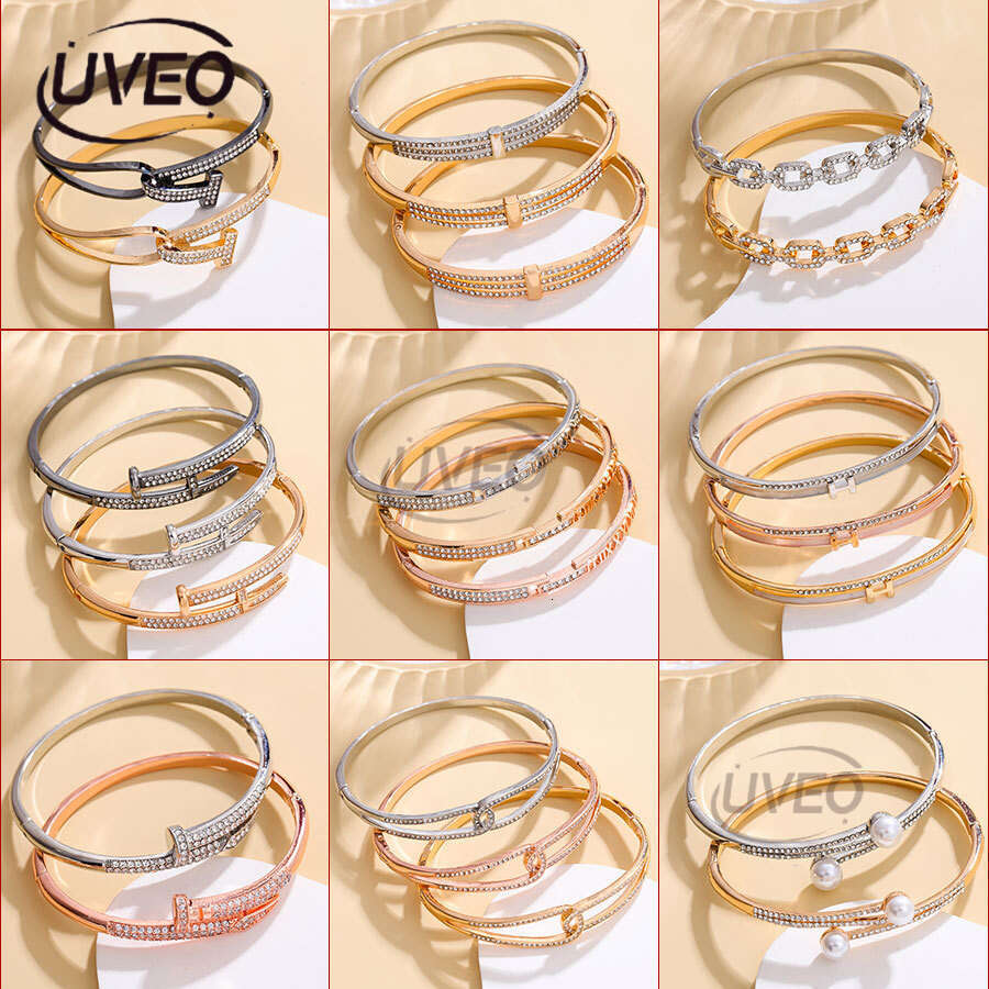 2025 Ice out VVS Moisanne women's bracelet with Roman numerals, studs and letters Free delivery