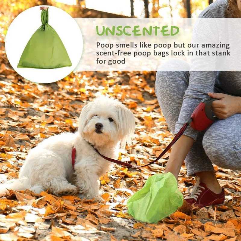 Dog Poop Bag Biodegradable Extra Thick Strong Dog Waste Bags with Dispenser Outdoor Pet Garbage Bag Pet Accessories C251119