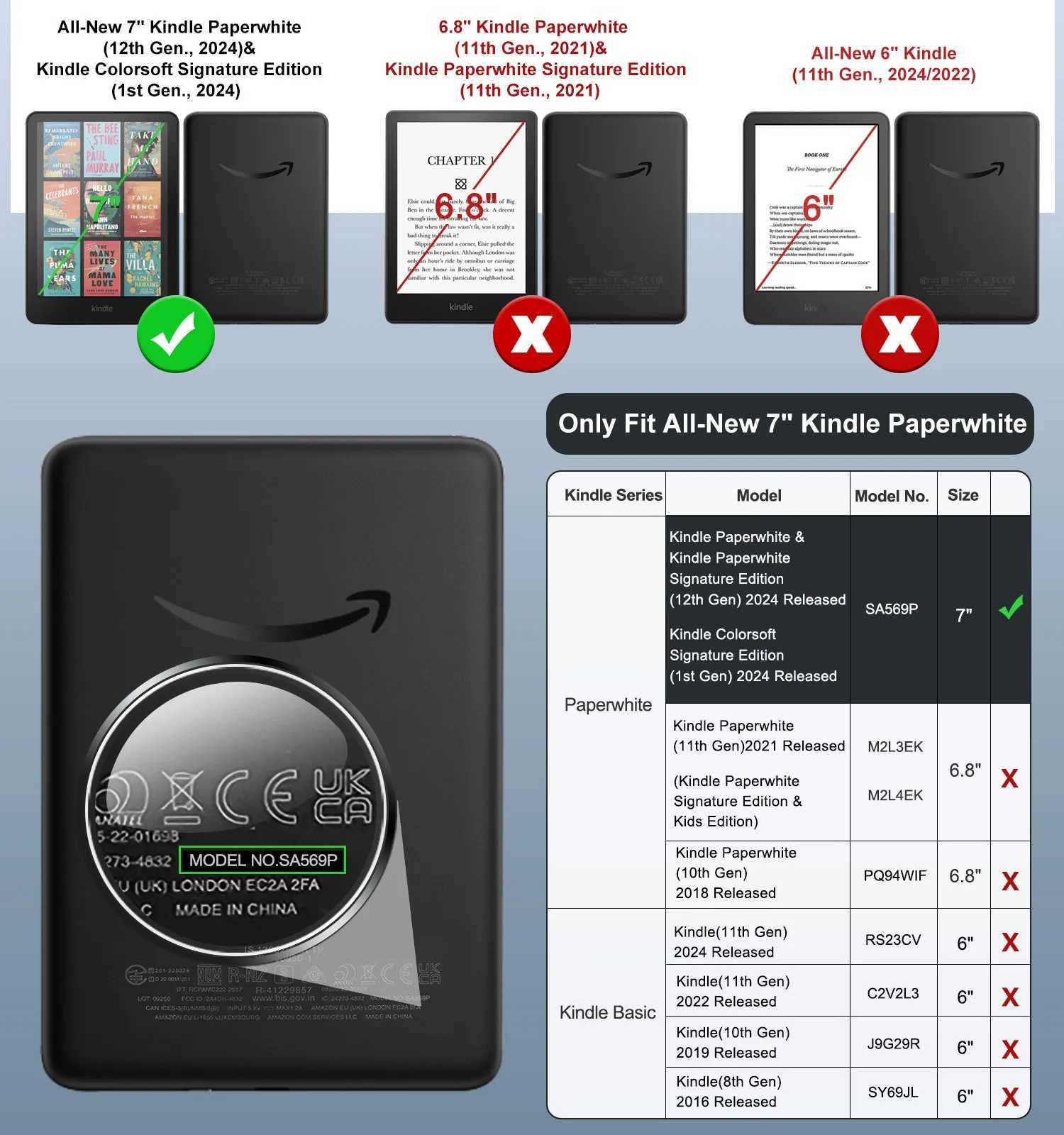 Available in stock: Kobo Clara 2e e-book protective case with N506 soft shell and TPU deformable magnetized cover