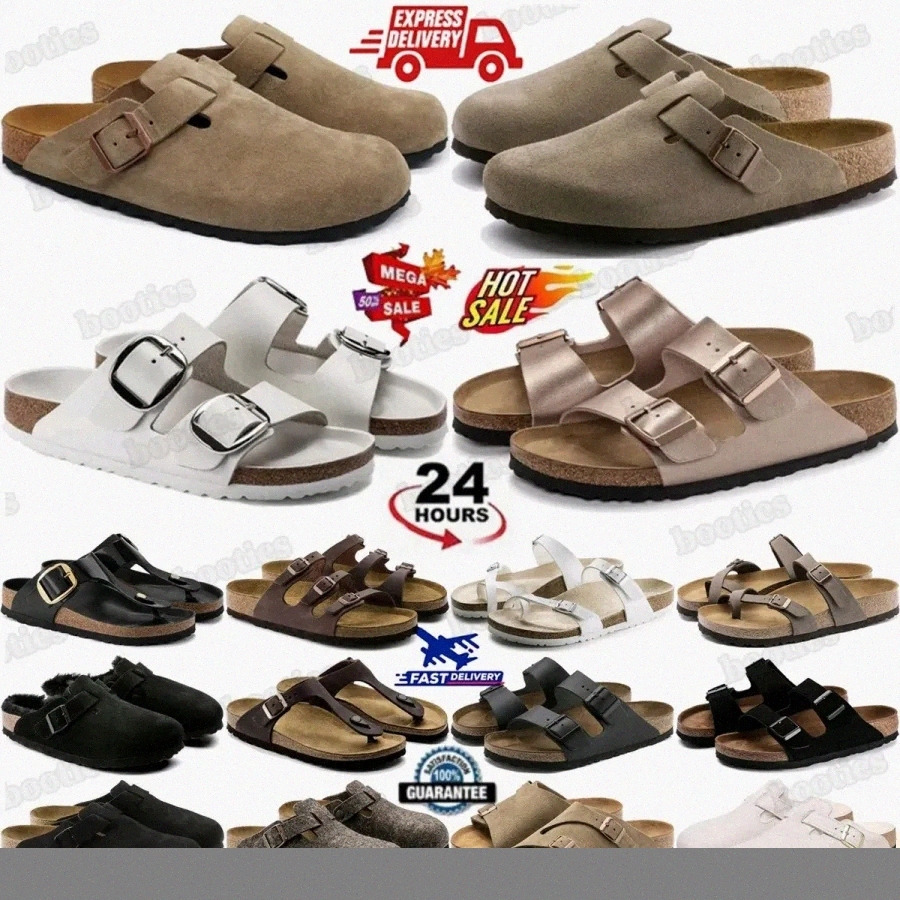 Clogs Boston Footbed Arizona Birkibuc Soft Suede Leather Mocha Birko-Flor Caramel Slippers Women Mens Slides Dark Brown Men Eva Taupe Stone Cream