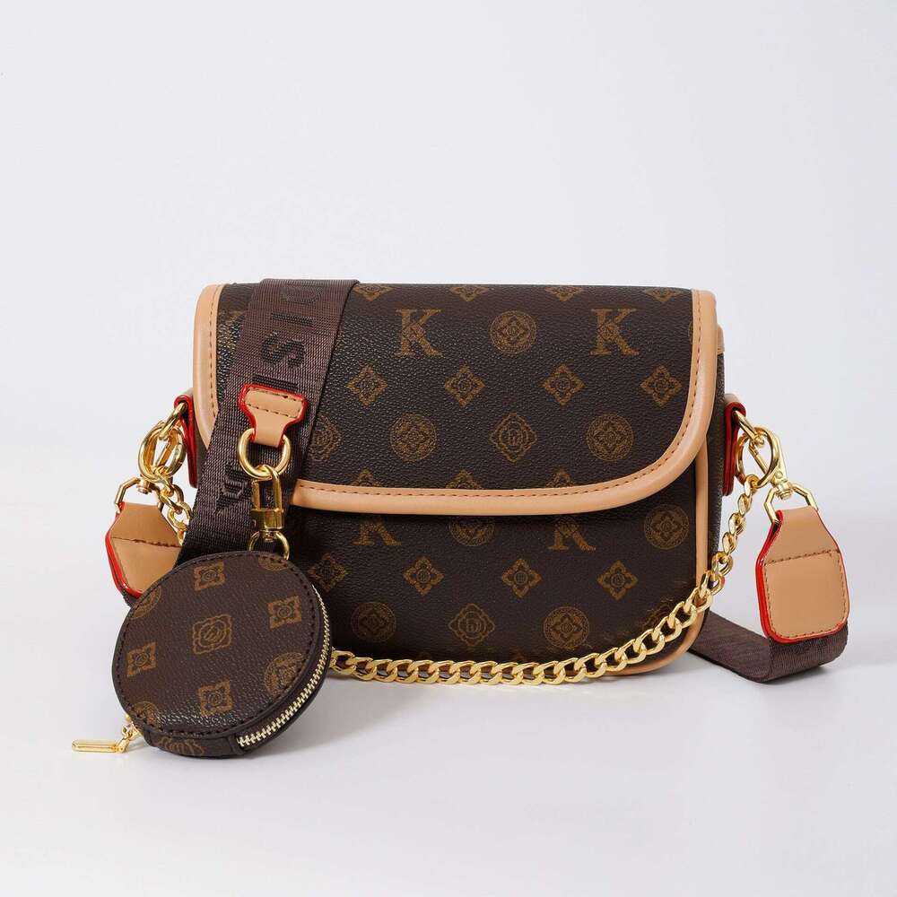 New printed commuting versatile handbag for women, small fragrance chain shoulder bag, crossbody bag