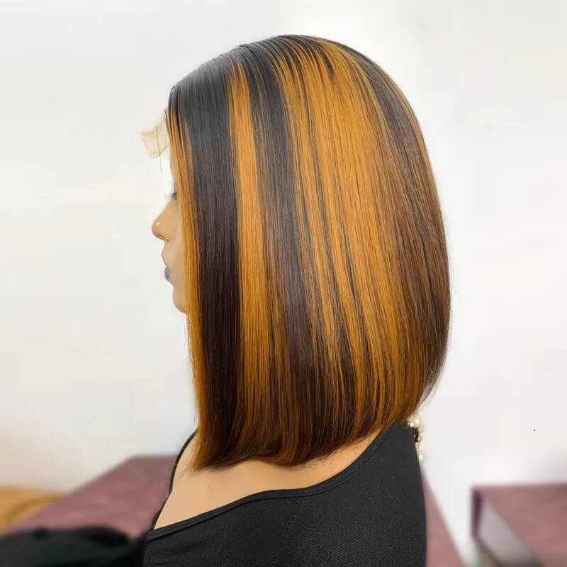 WXJLONGHAIR Double Drawn Bone Straight Human Hair Long Bob Wig 2X6 4x4 Transparent Lace Front Wig Human Hair Raw Vietnamese Wigs