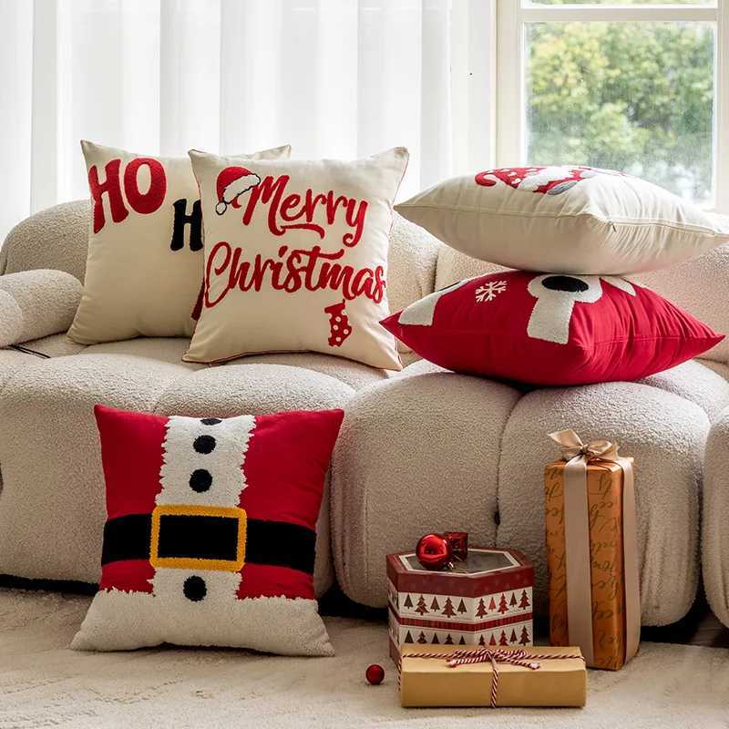 Christmas Embroidery Towel New Years Day Home Decoration Living Room Sofa Office Chair Chair CushionM251119