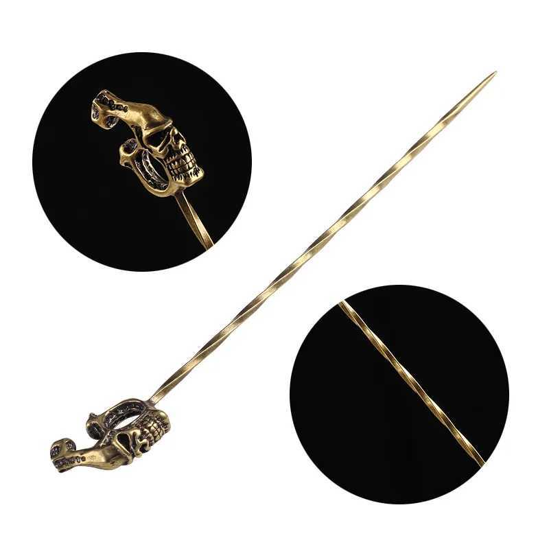 Brass Retro Cigar Pass Needle Cigar Drill Dredge Personty Engraved Cigar Needle Drill Cigar Knife Cigar Smoking AccessoriesC250419