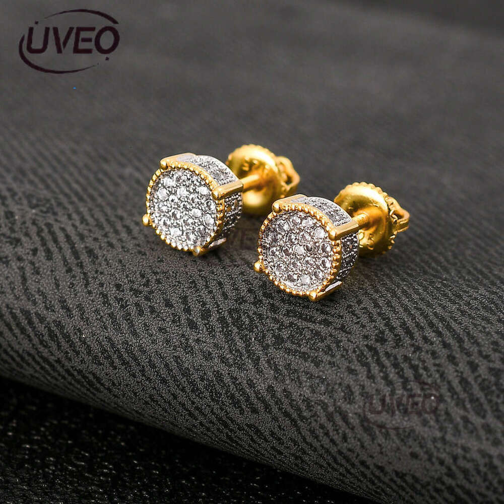 Luxury VVS Ice Moissanite S925 sterling silver stud earrings for men and women Free delivery