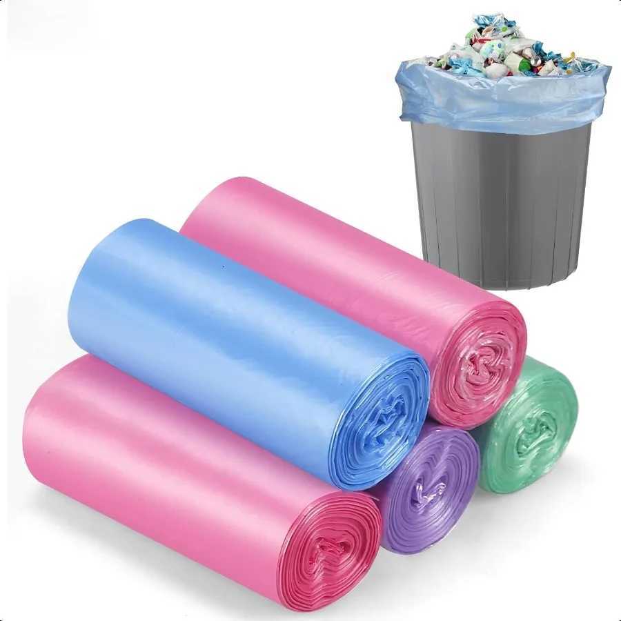Small Trash bags 4 Gallon Garbage Bags Small Garbage Bags Wastebasket Trash Can for Bathroom Office 5 Rolls 100 Count Colored C251119