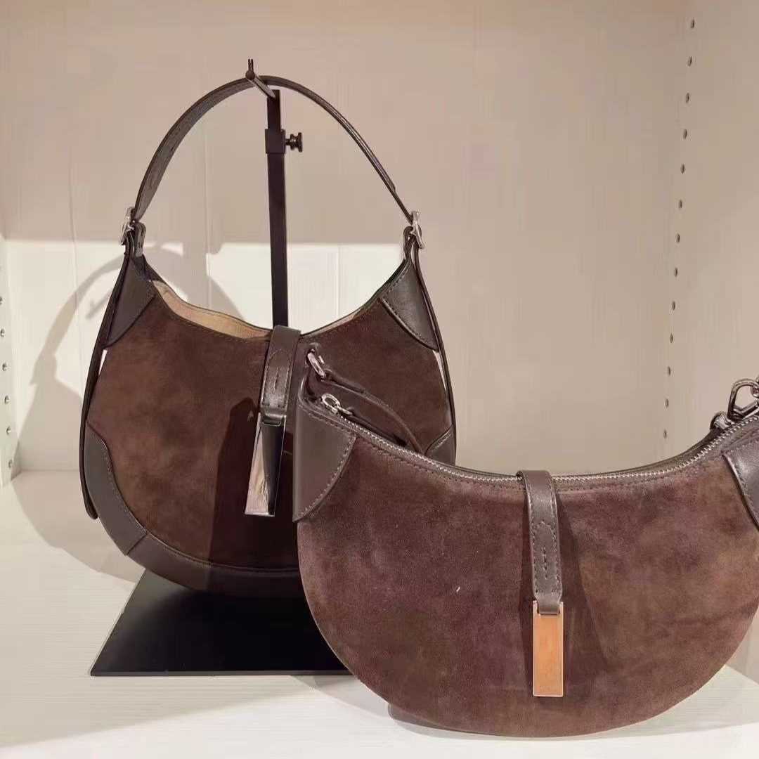 Evening Bags High quality cowhide polo id bag suede bag sac Womens designer Luxury handbag tote leather Hobo weekend moon bucket clucth crossbody travel shopping bag