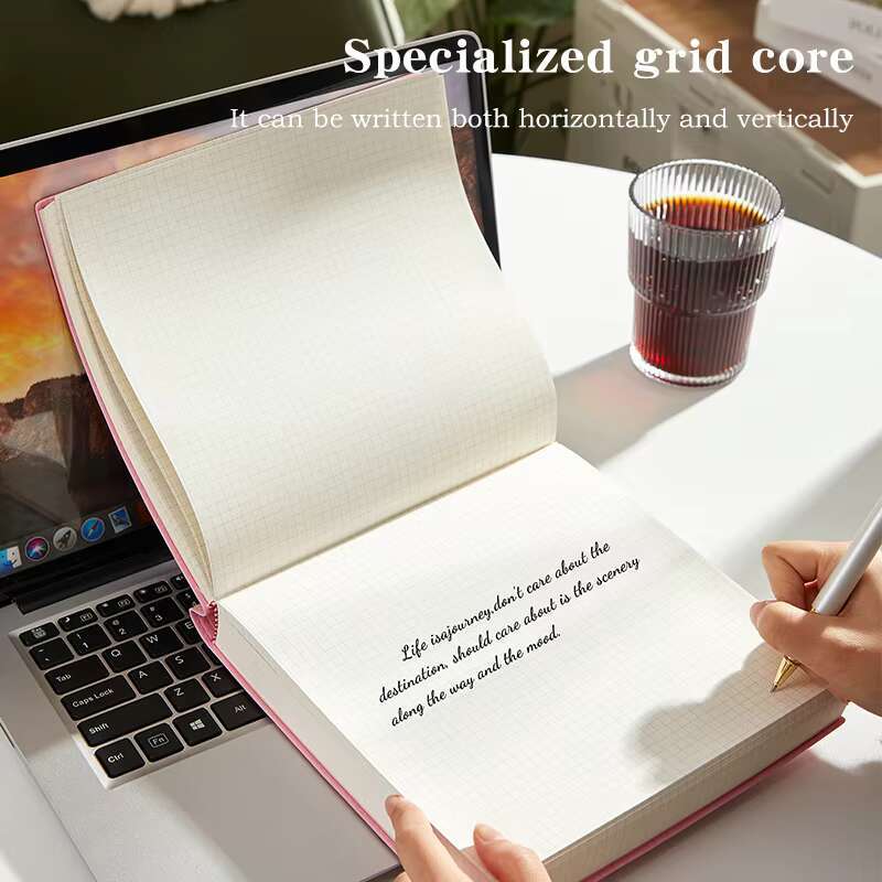 Hot Selg Square Soft Cover PU Leather Customized Student Imprinting Personalized Journals 368 Sheets Notebook