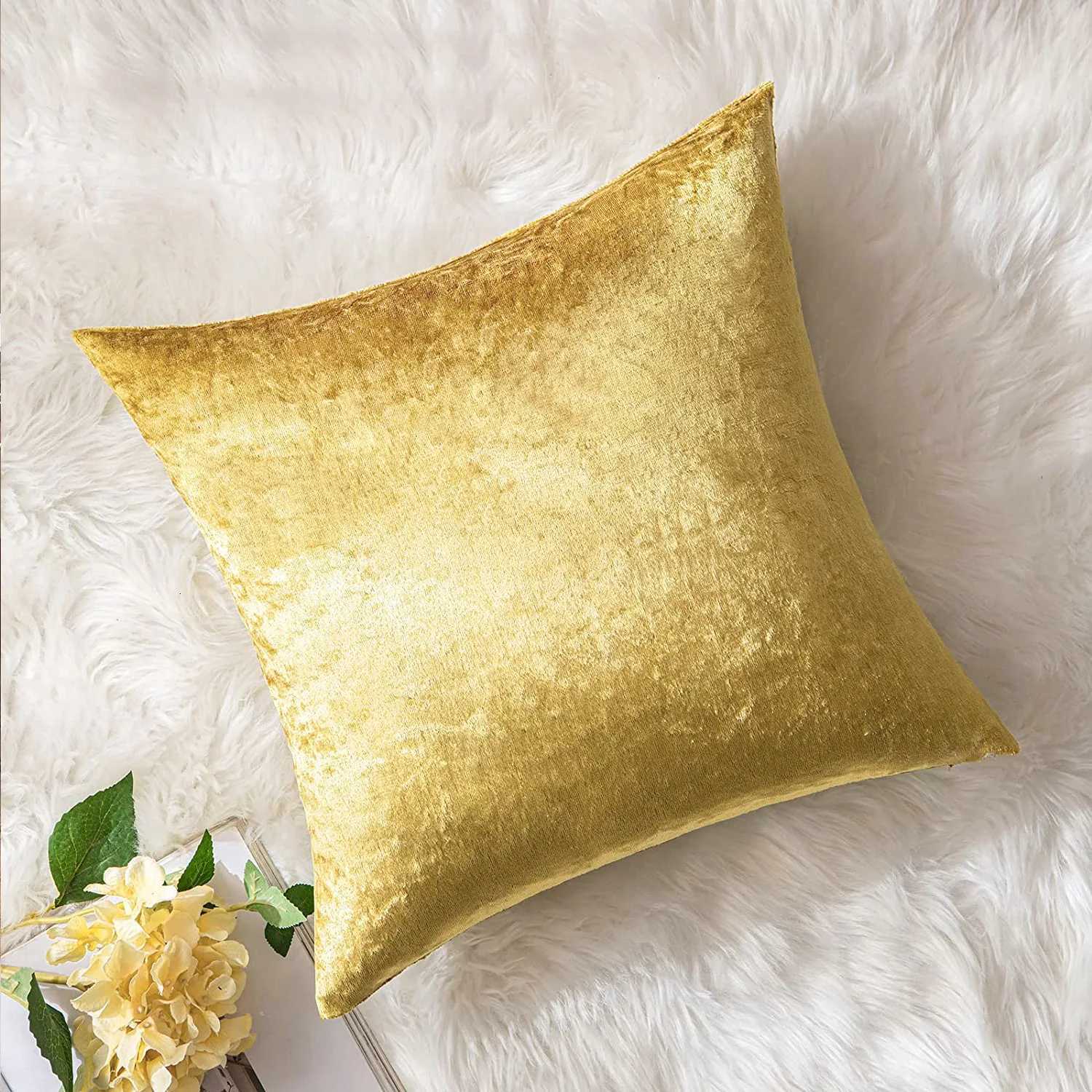 Gold Christmas Gift Cushion Cover Home Decorative Luxury Velvet Rectangular Cover case for Sofa Bed 30x50cm 45x45cmM251119