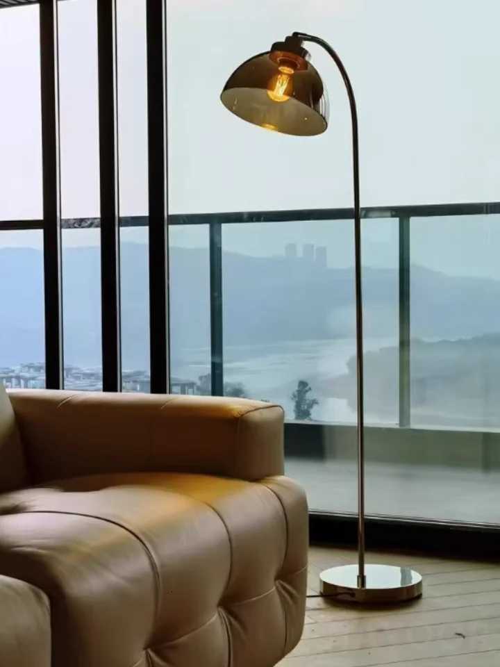 Mirror Floor Lamp Living Room Atmosphere Lamp Bedroom Bedside Lamp Sofa Side Standing Lamp LED Glass Decorative Standing Light M251119