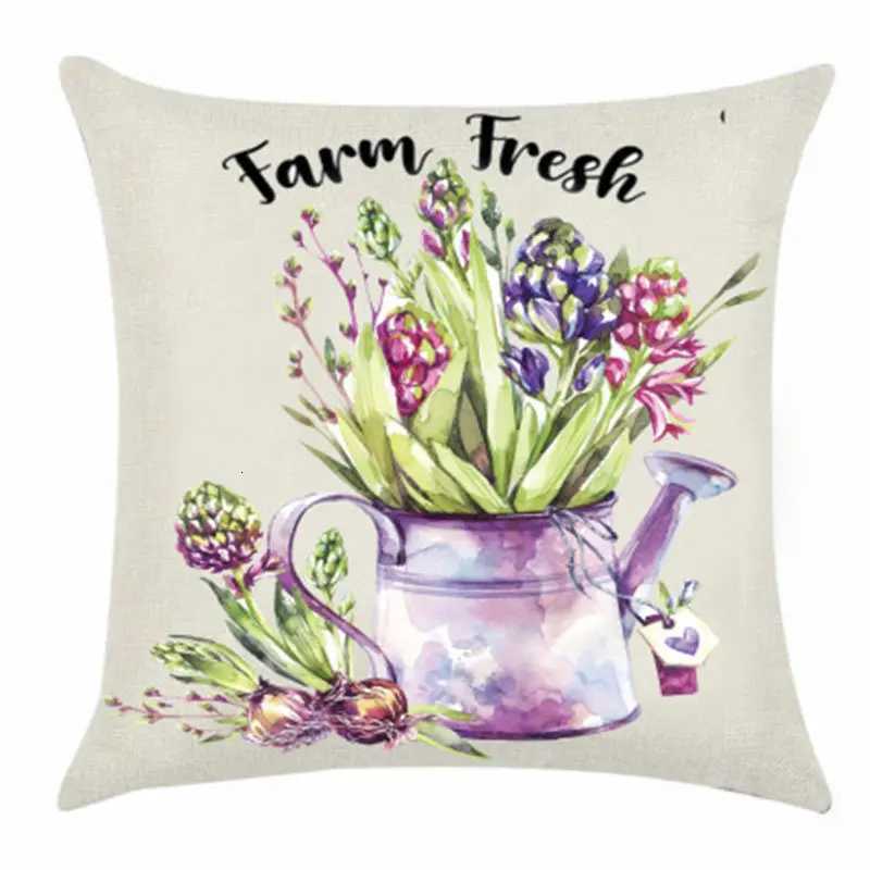 Purple flowered lavender throw covers with digital printing of short plush fabric Car-shaped sofa cushion Home decorM251119