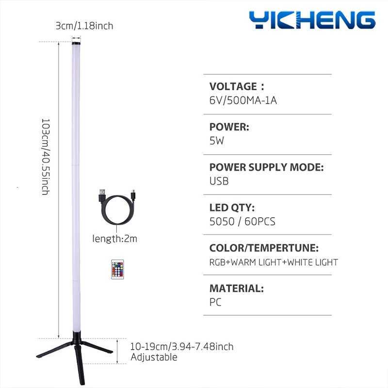 103CM RGB LED Floor Lamp Smart Remote Control Modern Corner Floor Lamp Atmospheric Standing Stand Light Christmas Decor Lighting M251119