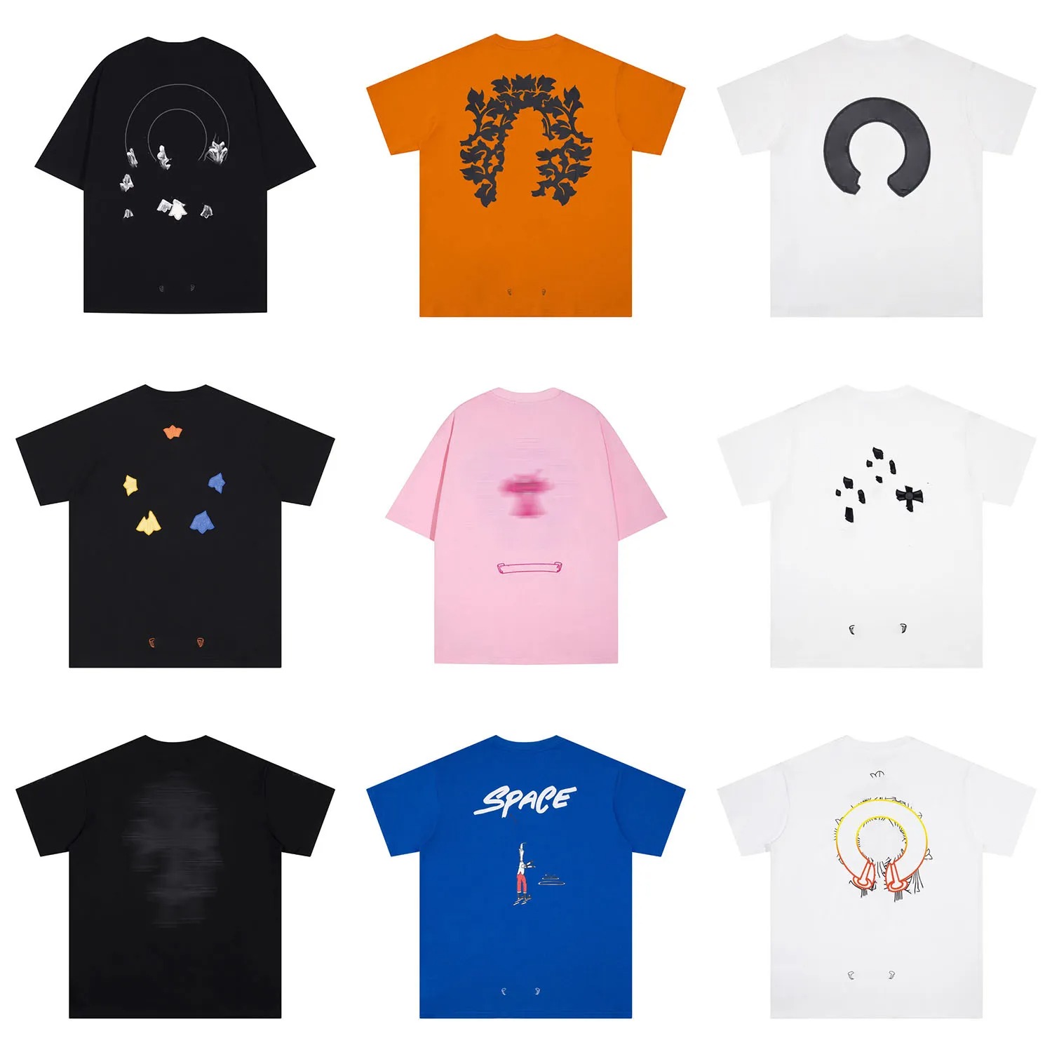 Mens Designer Cotton T Shirt Letter Print Graphic Tee Vintage Hip Hop Loose Sports Short Sleeve Tops Men Streewear