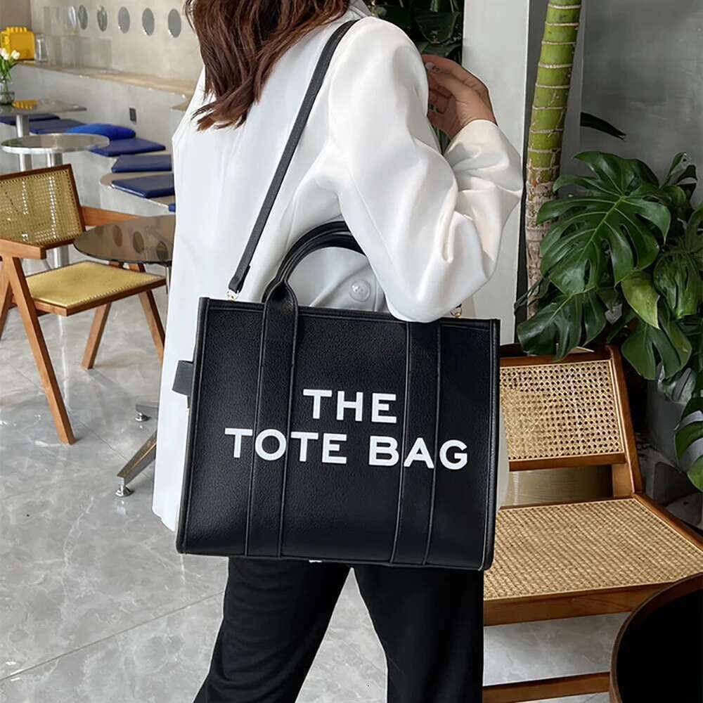 Women Designer Handbag Simple PU Letter Tote Bag Fashion Satchel Purse Large Capacity for Outdoor Travel Work Shopping