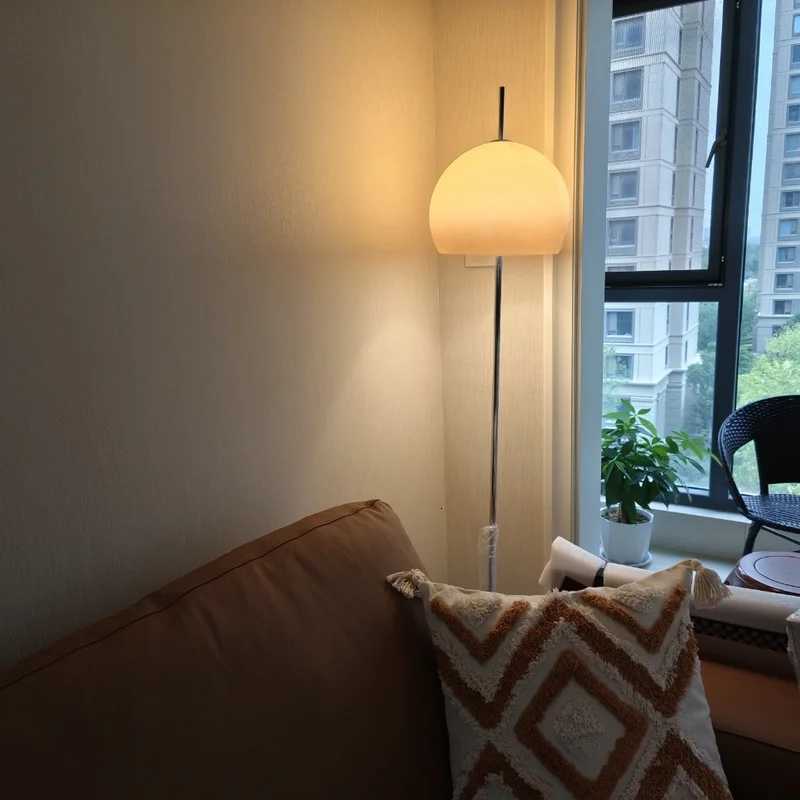 Art Living Room Retro Glass W Table Lamp Gradient Orange Mushroom Bauhaus Led Floor Lamp Living Room Bedroom Atmosphere Lamp M251119