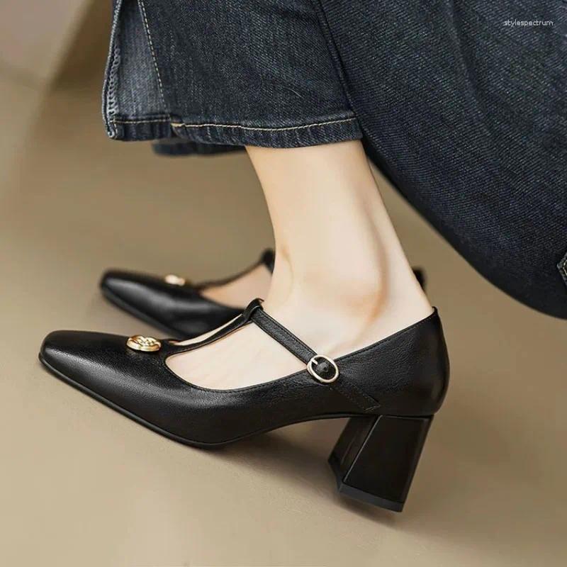 Casual Shoes Plus Size 35-42 Women's Sheepskin Slip-on Mary Jane Flats Square Toe High Quality Soft Comfortable Elegant Ladies Slim