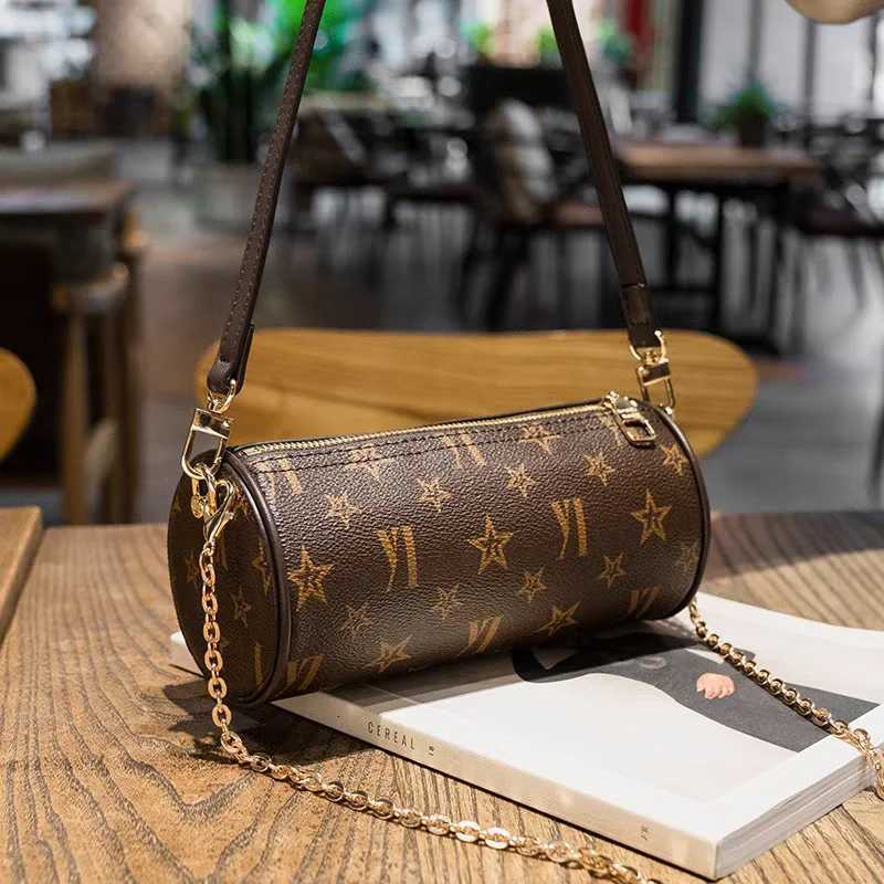 Underarm Bag 2025 New Women Fashion Single Shoulder Cylindrical Bag High Quality Mini Small Crossbody Bag Hand-held Chain BagW251119