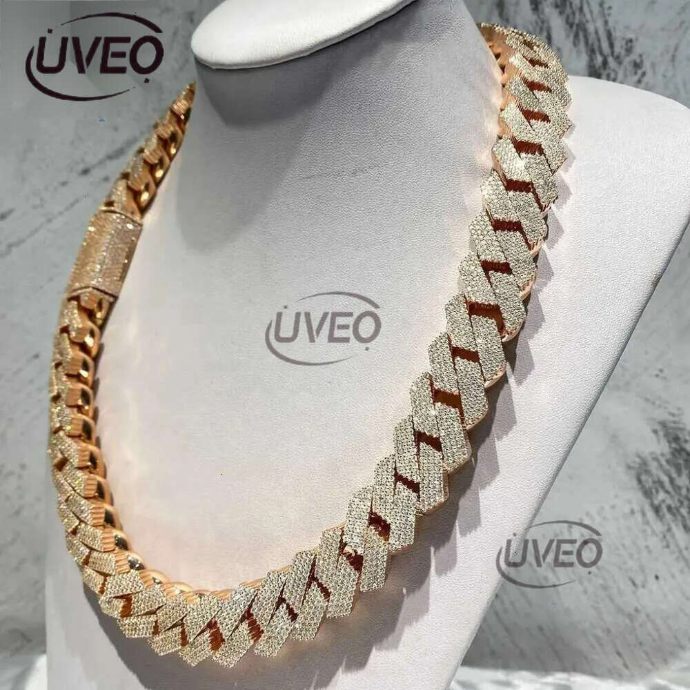 moissanite necklace designer jewelry cuban k chain Iced Out Pass Dia Tester Sterg Sier Necklace Vvs Moissanite chains for men necklaces20mm
