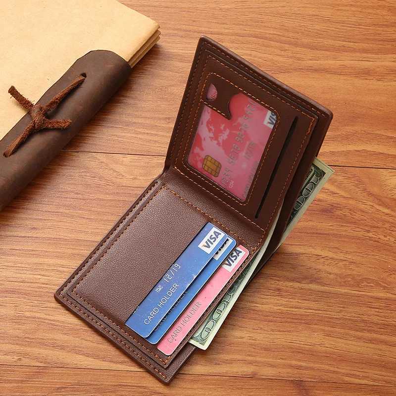 High Brand Casual Men Wallets Leather Short Coin Purse New Design Multi Card Wallet Youth Thin Soft Leather Clutch WalletsT251119