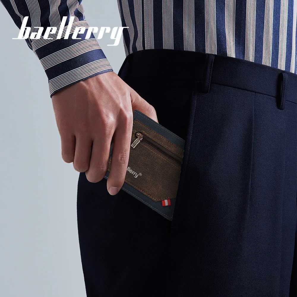 New Mens Short Wallet Business Contrast Open Multi-card Slot Ticket Holder Simple Zipper PU Leather WalletT251119