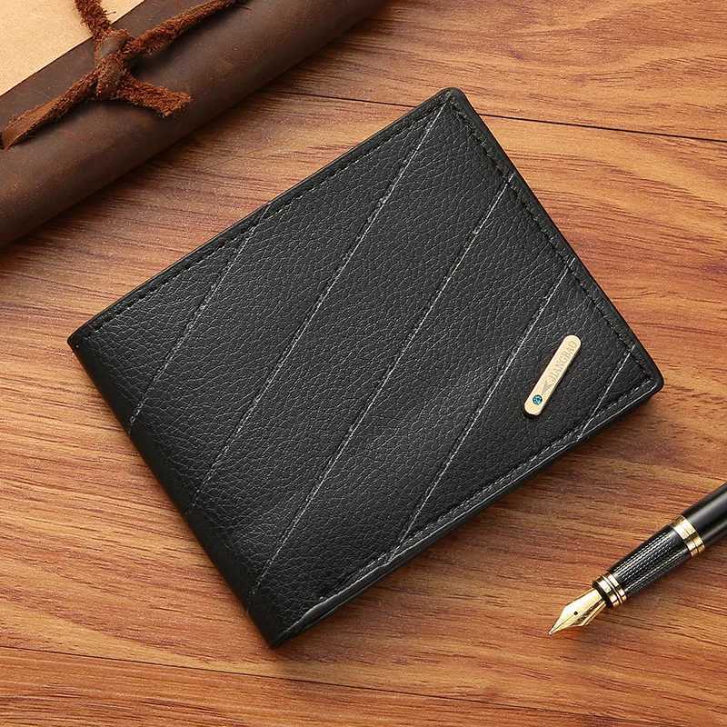 High Brand Casual Men Wallets Leather Short Coin Purse New Design Multi Card Wallet Youth Thin Soft Leather Clutch WalletsT251119