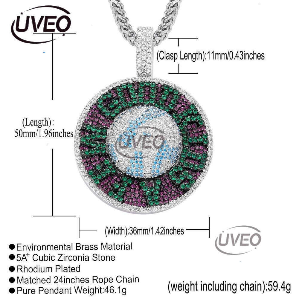 Luxury designer Ma Siwei's rotating hip hop pendant, sterling silver ice out of VVS Moissanite personalized hip hop trend men's and women�