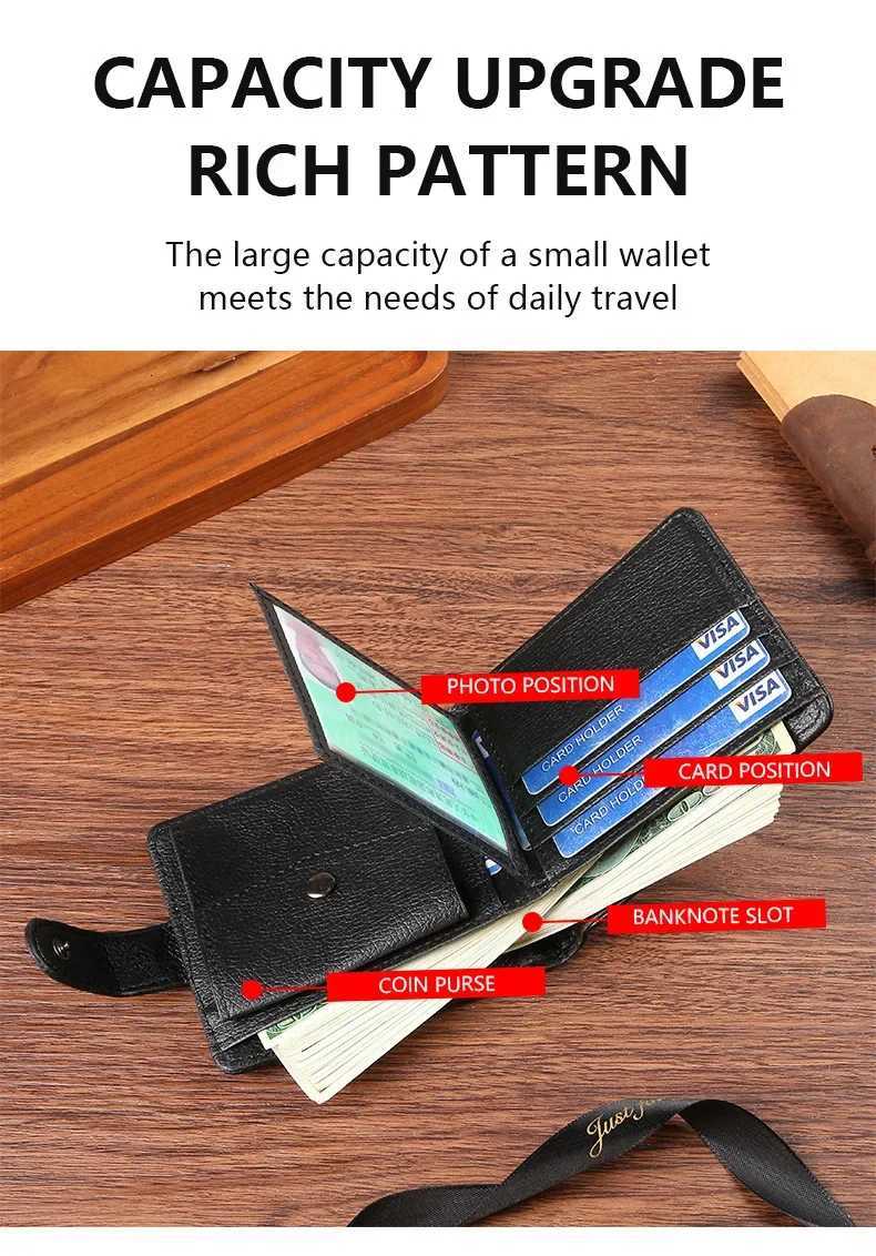 Vintage Wallet For Men Leather Short Hasp Man Wallets Casual Durable Coin Pouch Male Slim Photo ID Card Holders Purse Money ClipT251119