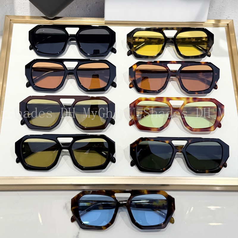 Women Men Double Girder Retro Personalized Sunglasses Outdoor Sun Glasses With Box 33849