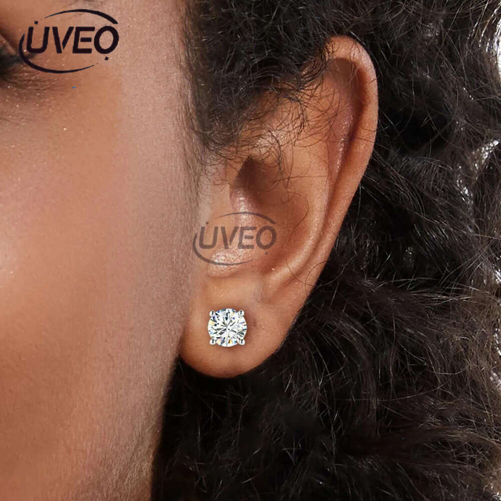 stud designer for women men solid sterg sier pass dia tester with certificate VVS1 D color moissanite earrings jewelry woman gift