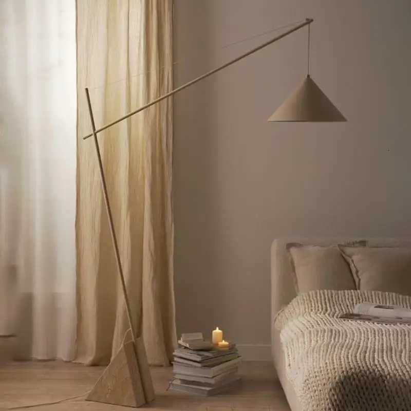 Light French Floor Lamp Nordic Modern Living Room Lamp Bedroom Marble Standing Lamp Fishing Lamp Home Decoration Lamp LED Light M251119