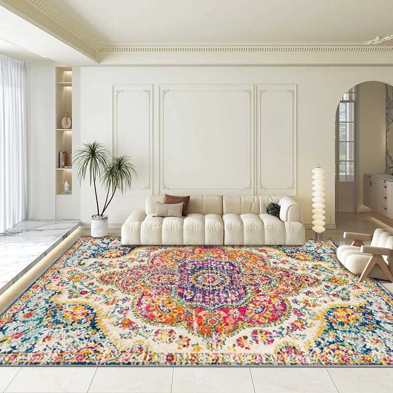 VIKAMA Persian Living Room Large area Crystal velvet carpet Bohemian style bedroom sofa Cloakroom Hotel Homestaynon-slip carpet L251119