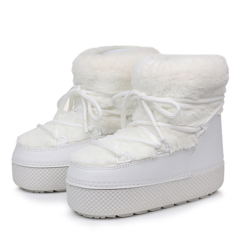 designer shoes Winter New Women's Snow Furry Basic Thick Sole Warm Short Boots with Removable Inner Sock Liner