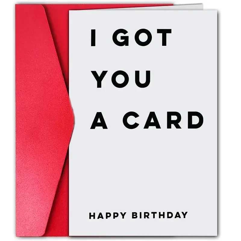 1 pc Funny Birthday Card with Cute Text Creative Greeting Card This is the perfect gift for family friends and colleagues G251119