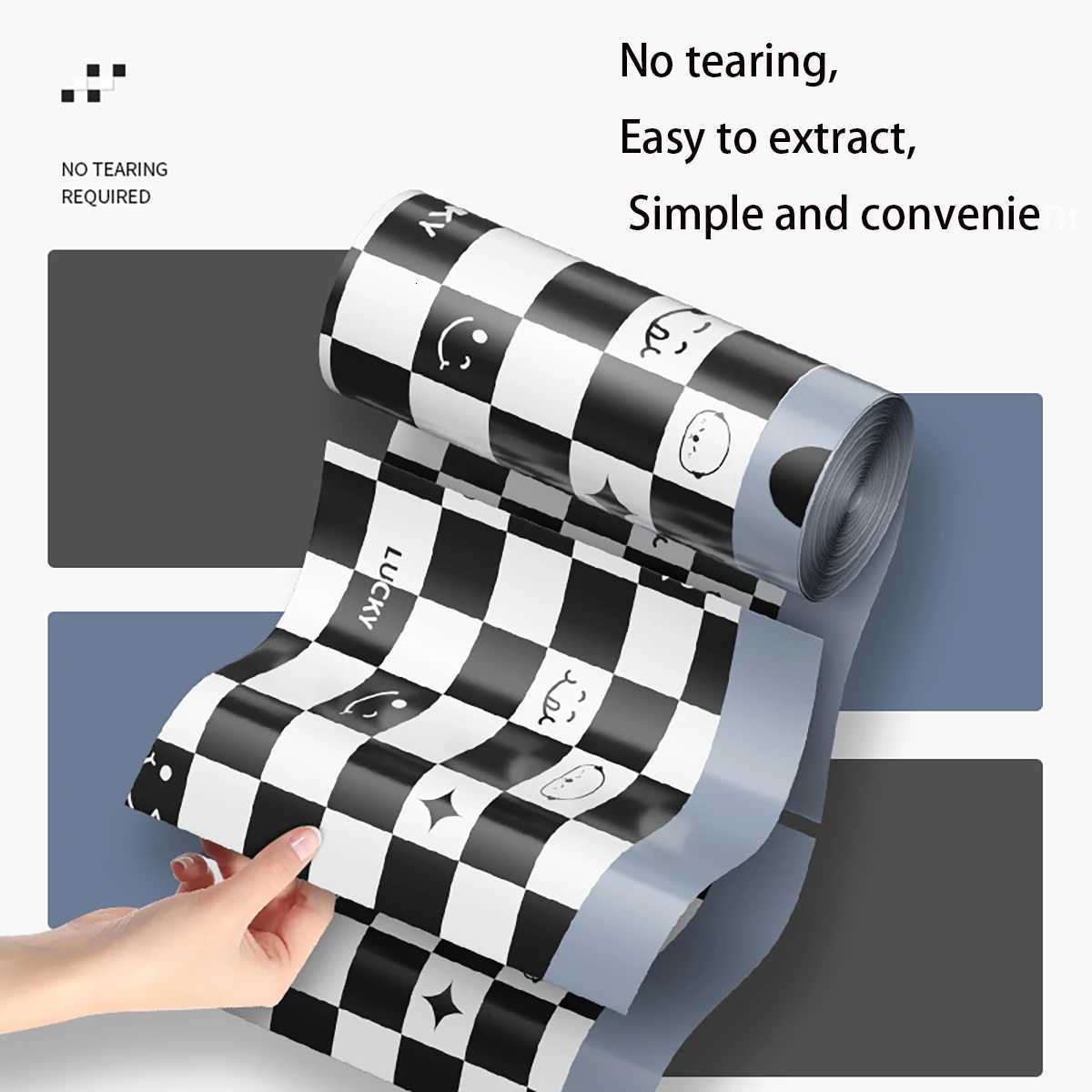 Thickened Durable Tear Free Drawstring Garbage Bag for Household Kitchen Automatic Closing - New Improved Design C251119