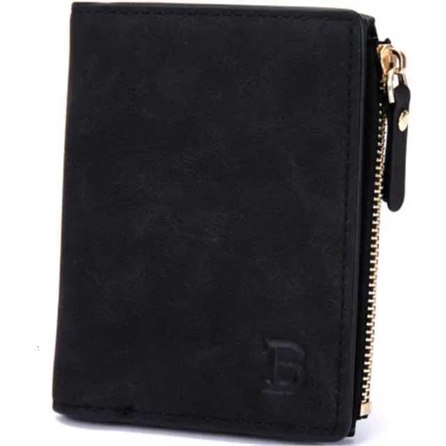 Personalized photos Men Wallet Zipper Wallets Short Wallet Vintage Mens Moeny Bag Leather Business Male Coin Purse Card HodlerT251119