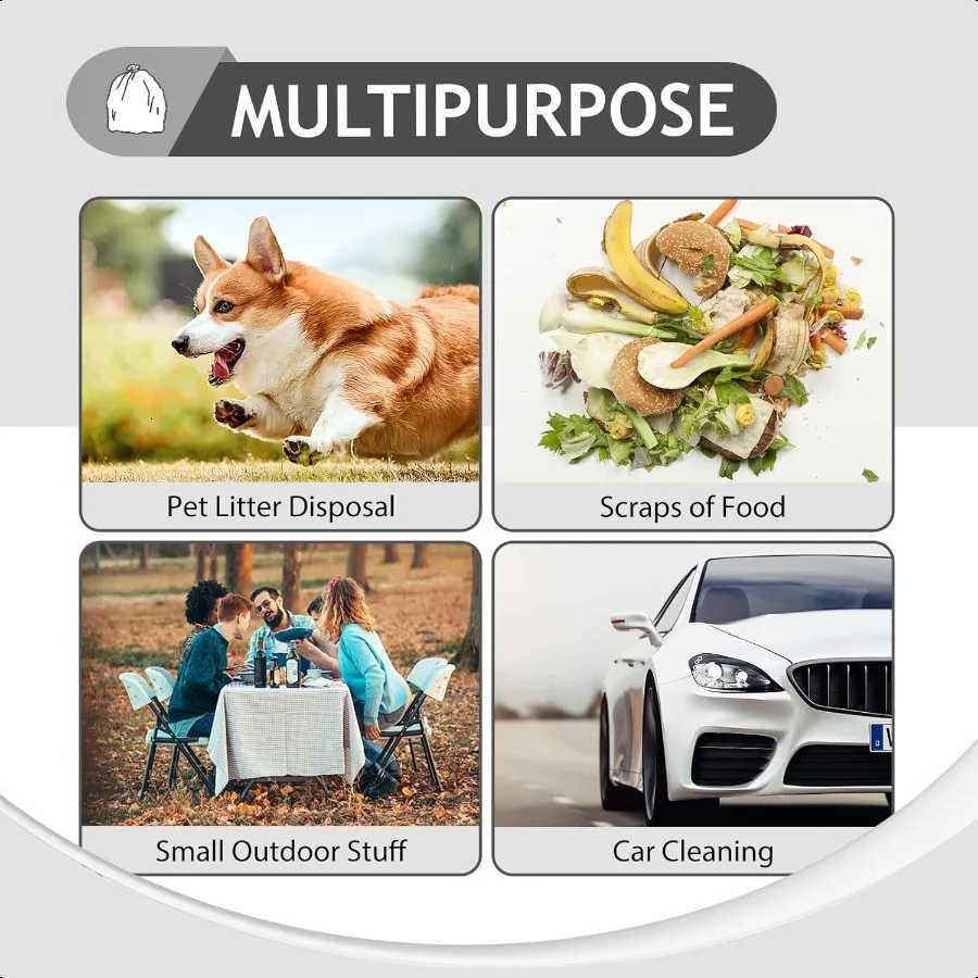 4 Gallon 330 Counts Strong Trash Bags Garbage Bags by Bathroom Trash Can Bin Liners Small Plastic Bags for home office kitchen C251119