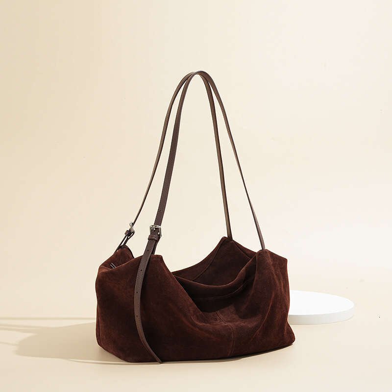 Luxury Bags Designer Hot Sale Women's Niche Commuter Versatile Suede Handbag Matte Cowhide Large Capacity Underarm Shoulder Bags Pillow Beach Bag