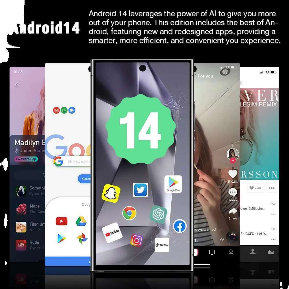 S24 7.3 inch extra large mobile unlock touch screen Android smart 13 system camera phone HD display face recognition 1TB high-end custom