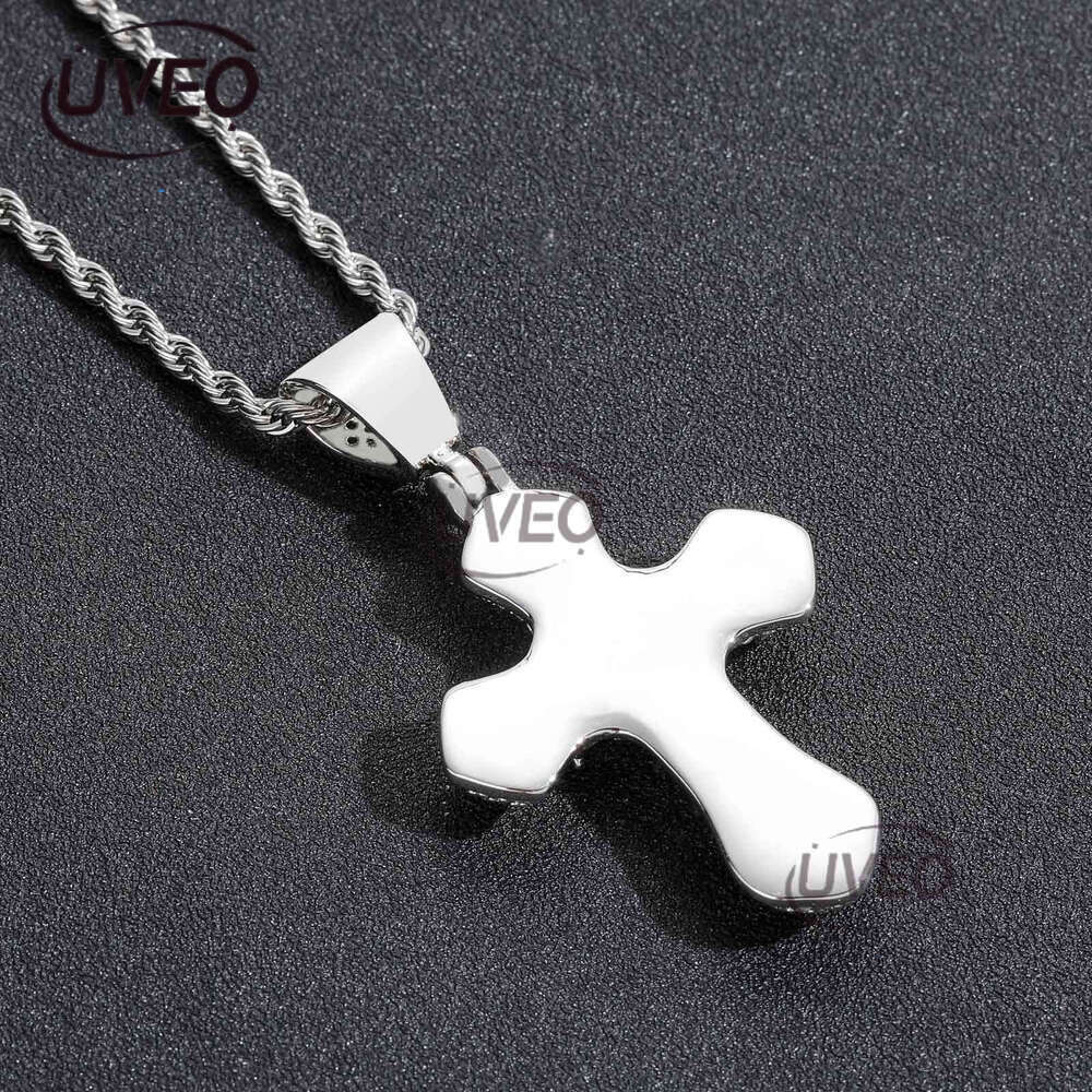 Luxury designer Cross Pendant Ice out VVS Moissanite Pendant Solid Men's and Women's Hip Hop Necklace with free shipping