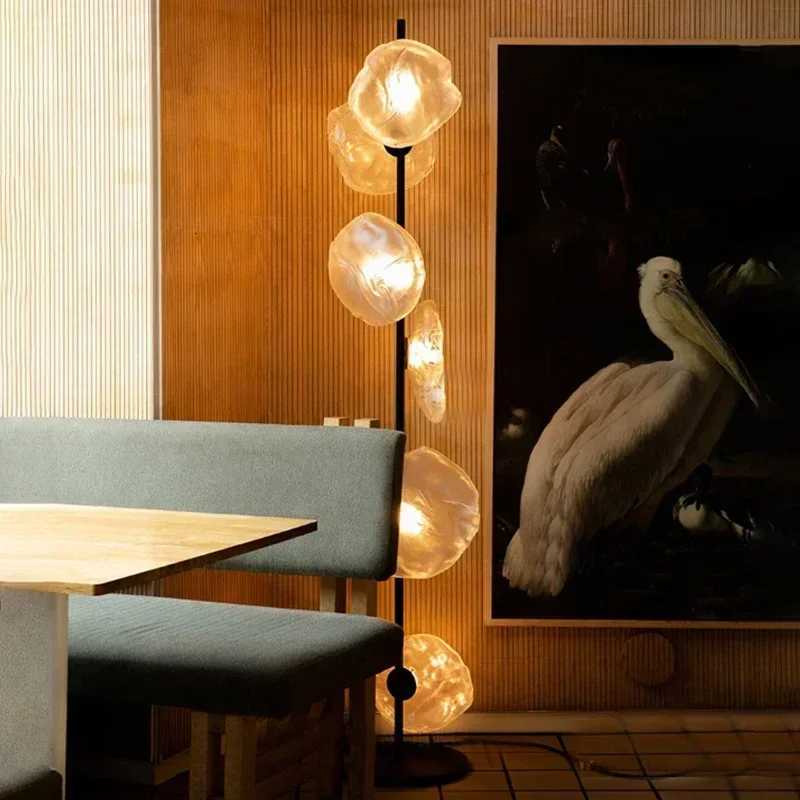 Nordic Glass LED Floor Lamp Modern Living Room Villa Designer Sofa Standing Light Bedroom Study Reading Desk Lamp Decor M251119