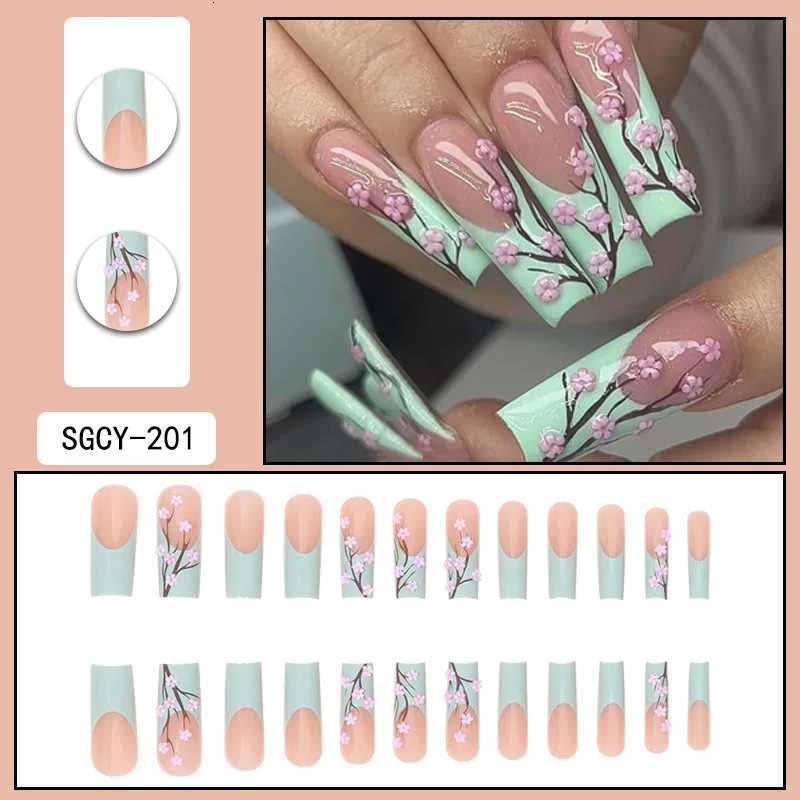 Fashionable Set Of 24 Rectangle Shaped Black French Nail Tips With Glitter Silver Butterfly Rhinestone DecorationT251118T251119