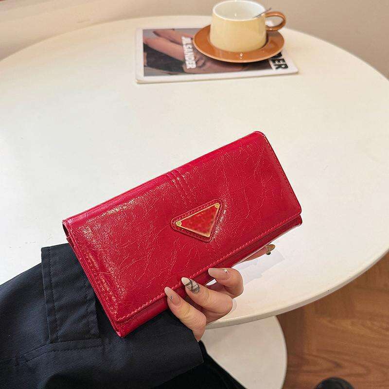 New long three fold multi card slot banknote wallet unisex large capacity wallet